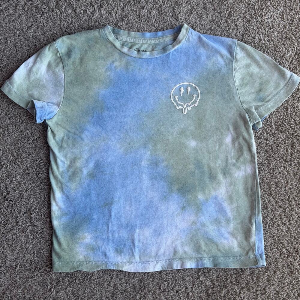 Art Class Boys Blue Green Tie-Dye Short Sleeve Graphic T-Shirt Small (6/7)